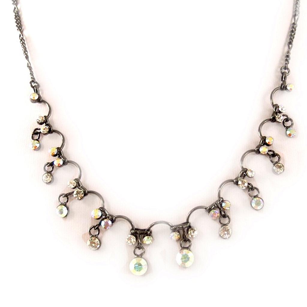 Les Trésors De Lily [D3671] - White 'Eglantine' Designer Necklace