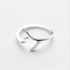 Fashion Antlers Smooth Temperament 925 Sterling Silver Jewelry Personality Geometric Branches Simple Opening Rings TYB002