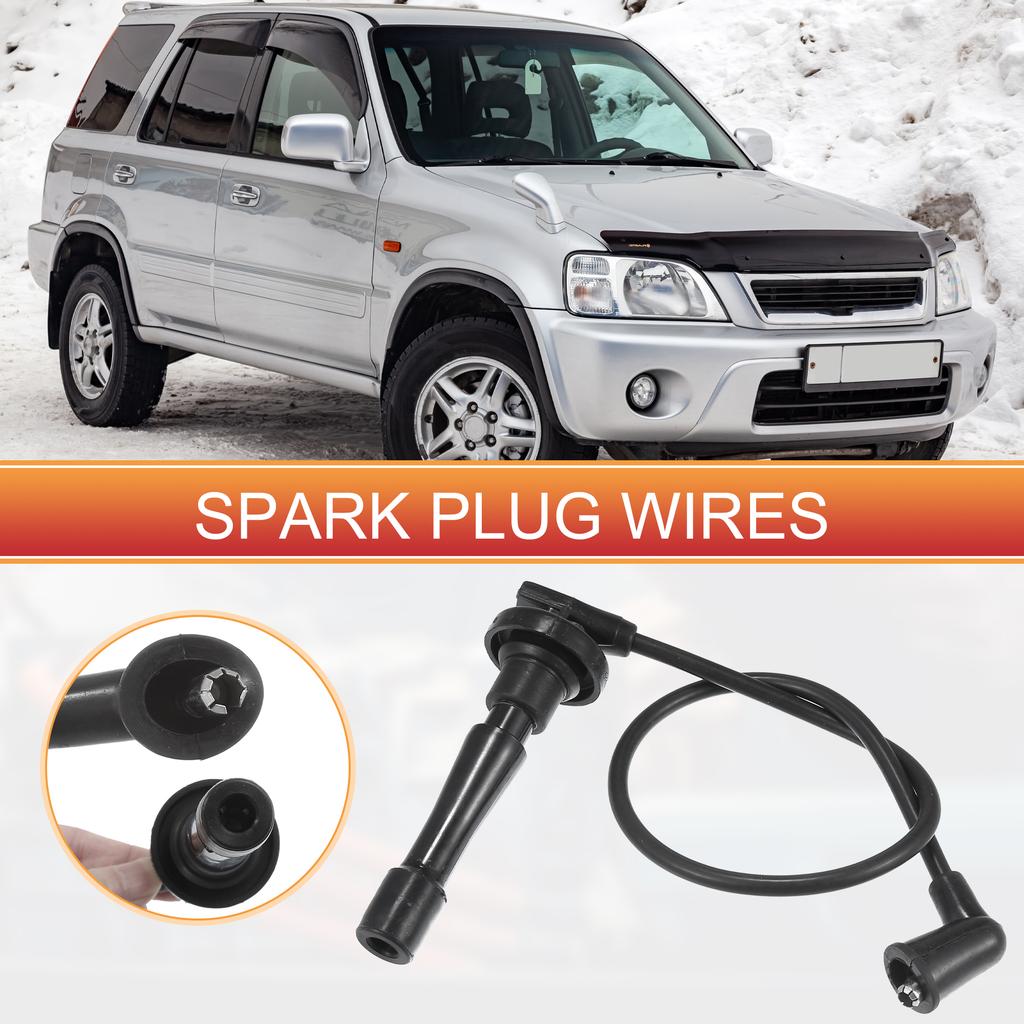 UXCELL 4pcs Car Spark Plug Coil Wires Ignition Coil Harness Cable 7mm Fit for Honda CR-V 1997-2001 L4 2.0L