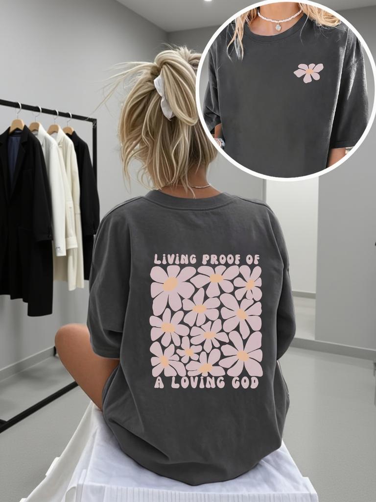 Plus Size Summer Womens Retro Floral Print TShirt Cotton Breathable Stylish Versatile Street Style Oversized