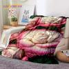 3D Rose Flowers Nordic Romantic Soft Blankets,Keep Warm Throw Blanket Comfortable Blanket for Picnic Beds Sofa Home Bedroom Gift