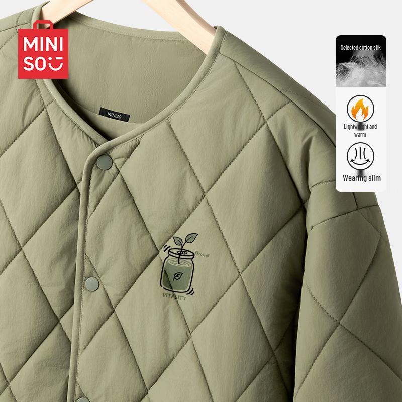 MINISO Men s Premium Lightweight Collarless Padded Jacket 2XL