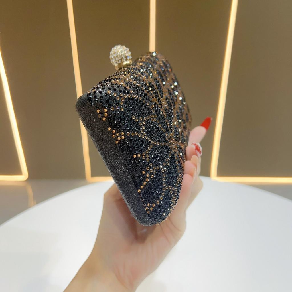 flash luxury rhinestone dinner bag fashion temperament elegant clutch bag light luxury full of diamonds high-end clutch bag