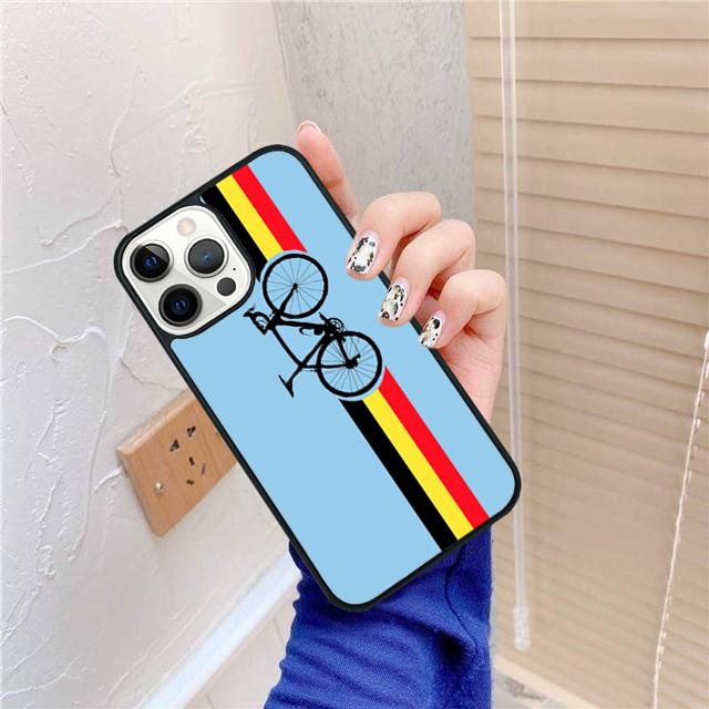 Mountain Bike Cycling Art Phone Case Cover For iPhone 5 6 7 8 Plus X XR XS SE2020 Apple 11 12 13 Mini Pro Max Galaxy S10 S20 S21
