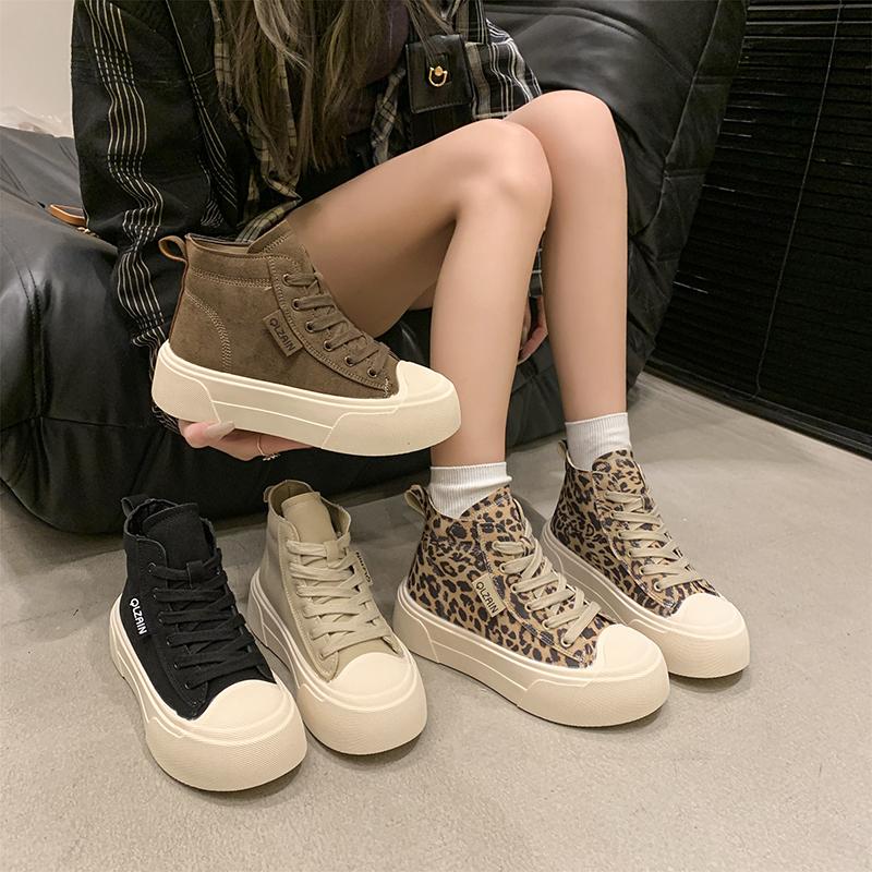 Fashion 2024 Hot Sale New Autumn Winter Round Head Ladies Elegant Boots Lace-up Flat with Flat with Fashion Non-slip Women Shoes