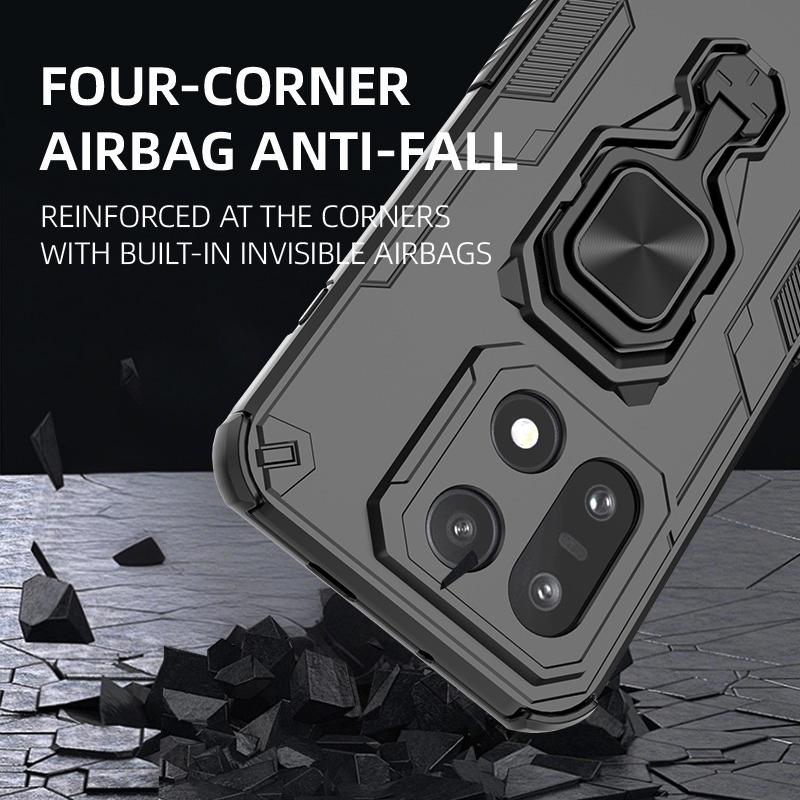 KEYSION Shockproof Armor Case for OnePlus 15 5G Silicone+PC Upright Metal Live Ring Stand Phone Back Cover for One Plus 1+ 15