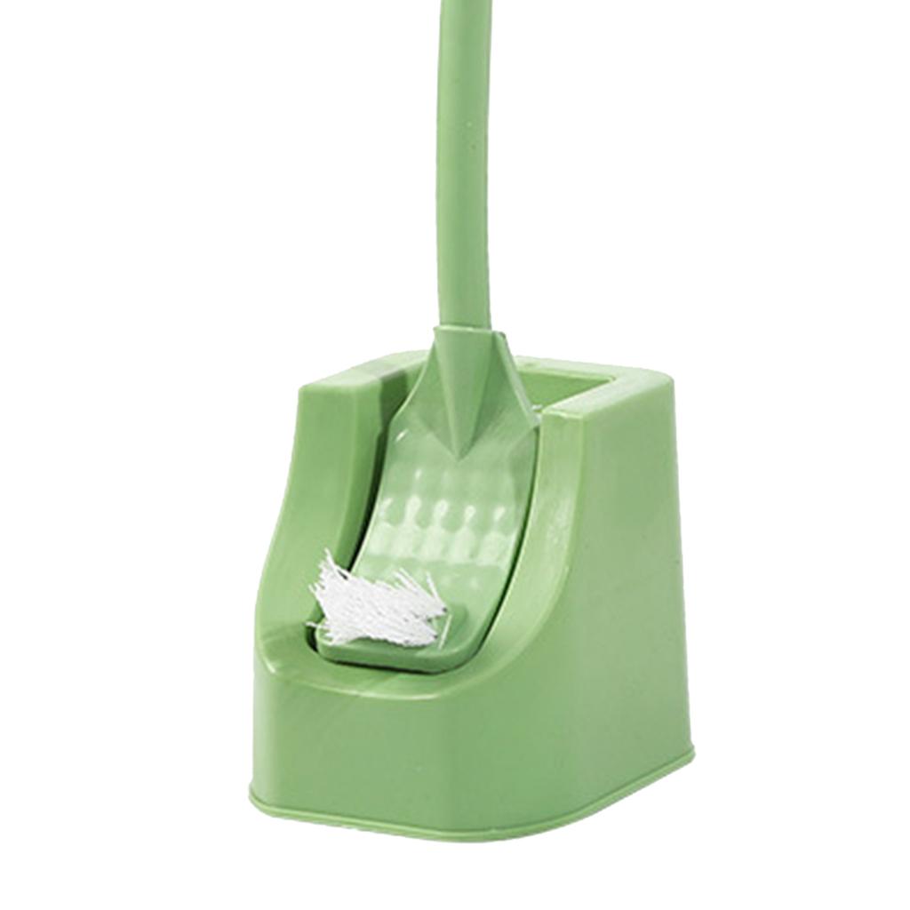 Toilet Brush Highly Efficient Wall Mounted Long Handle Ergonomic Toilet Bowl Brush Holder Set for