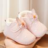 Warm Velvet Non-Slip Winter Baby Shoes for Girls, Soft Sole for Beginners (0-1 Year)