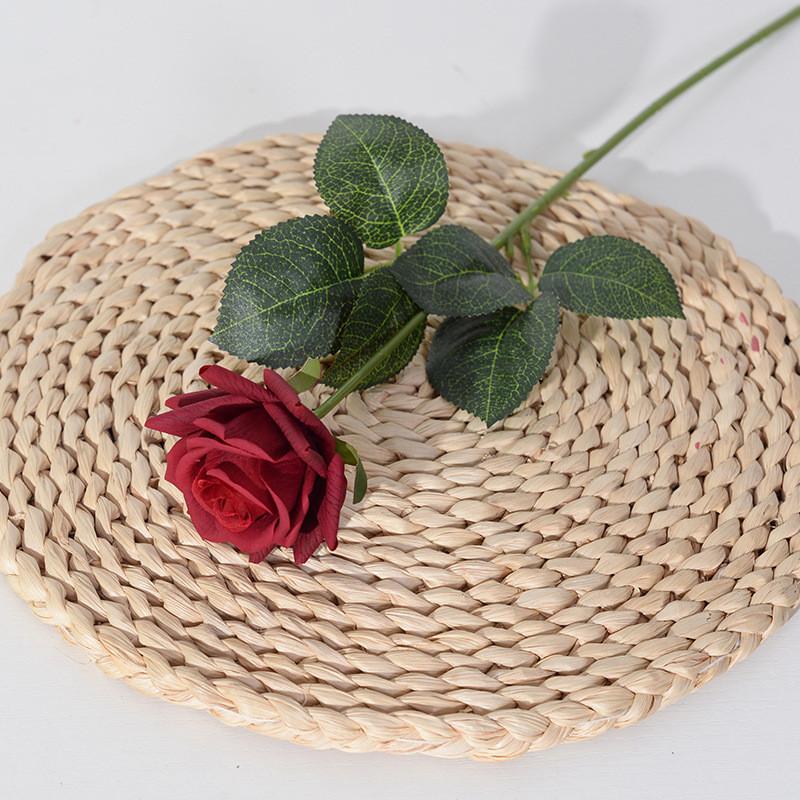 Silk Rose Single Artificial Flower For Wedding Decor And Interior Enhancement