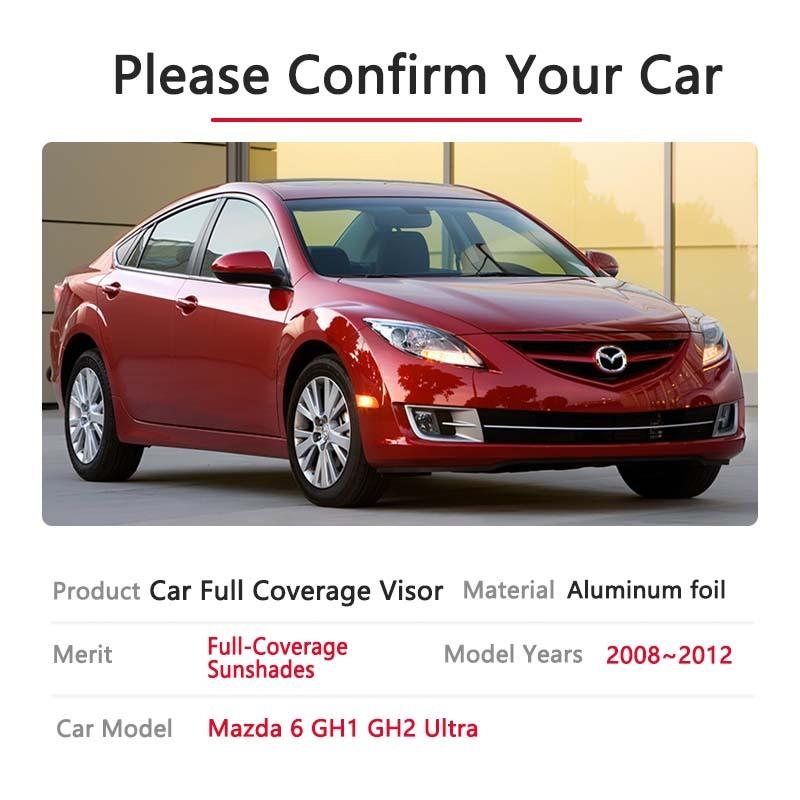 Car Full Coverage Sunshade For Mazda 6 Mazda6 GH1 GH2 Ultra 2008~2012 UV Protection Auto Accessories Window Decoration 2009 2011