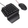 One Handed Keyboard Mouse Combo RGB Color Backlit Ergonomic Design 39 Key Gaming Keyboard 4 Level DPI Adjustable Mouse