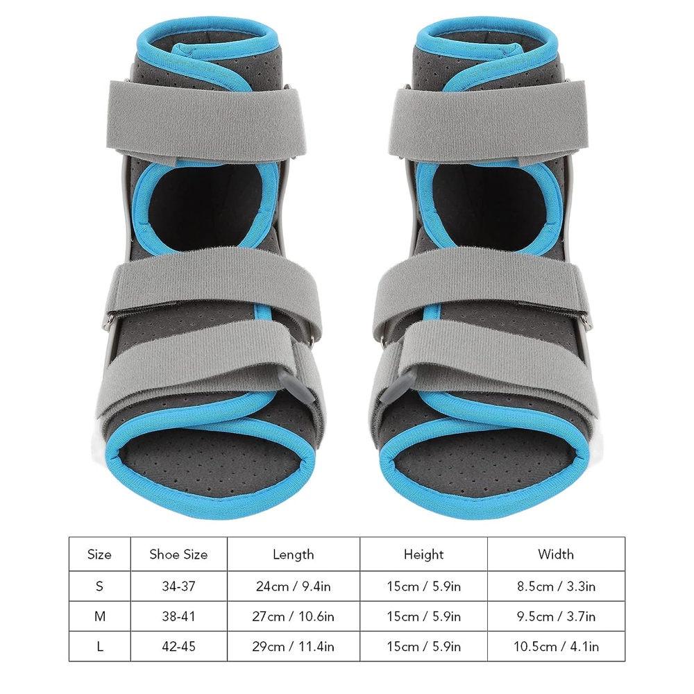 Ankle Stabilizer, Breathable Hook and Loop Injury Recovery Adjustable Ankle Fixation Brace Foot Drop Brace Postural Correct Breathable Shock Brace