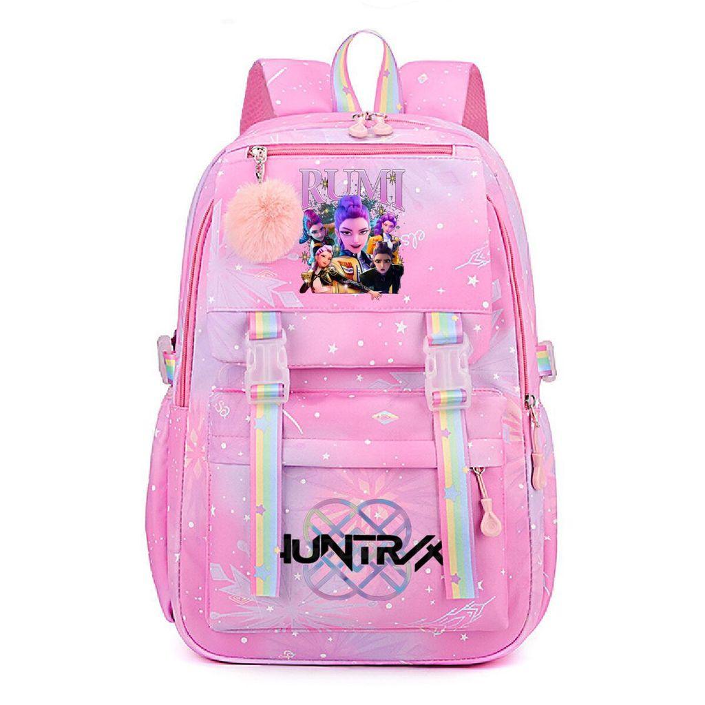 Kids Girls Kpop Rumi Mira Zoey Super Star Singers Printed Backpack Student School Bag
