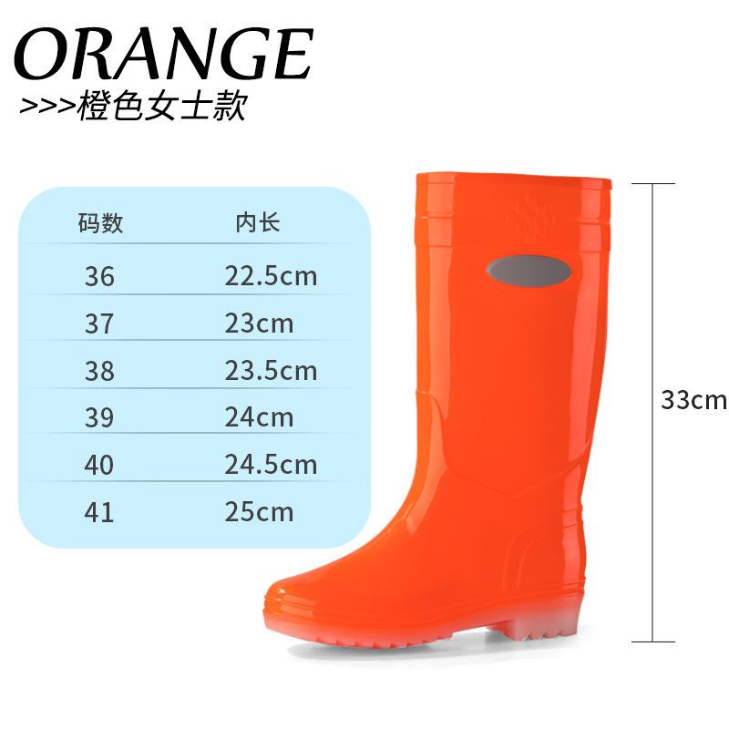 Fashion Comemore Autumn Boots Low Heels Rainshoes Couple Men Women High-barrel Waterproof Rain Boot Work Rubber Shoe Long Water Shoes 44