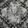 Trifong Paisley Bandana Black Tie-Dye Cotton 100% Adults 55cm X 55cm Black