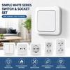 White Wall Switch Wall Surface Mount Power Socket Modern Button Light Switch