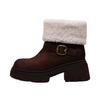 Thick-soled non-slip Martin boots women's 2025 new winter Korean version thin thermal cotton shoes women's fashion snow boots