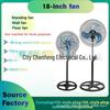 Ventilador de Chão Oscilante de Alta Potência de 18 Polegadas, 110V/220V, Popular na América do Sul