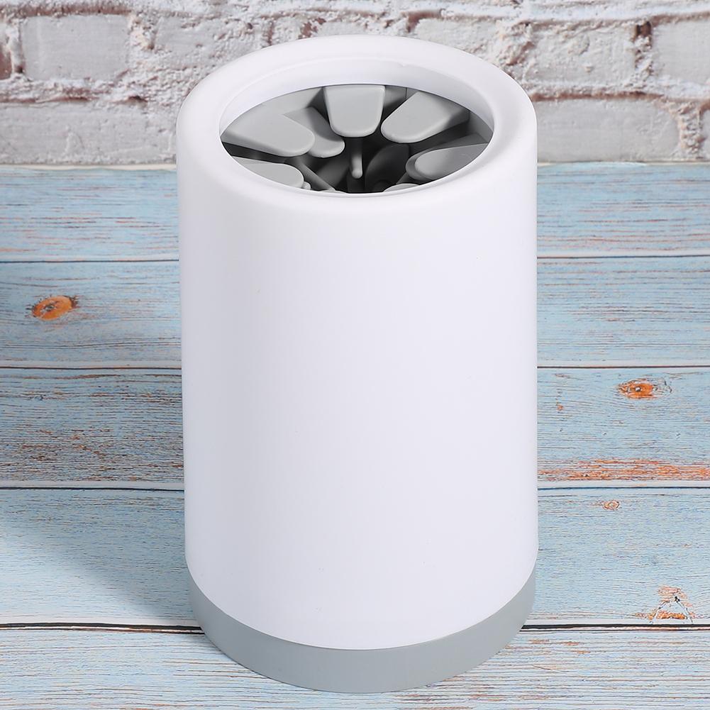 Haustier Pfotenreiniger Schwenkbecher Katzen Hund Fußwaschen Fußreinigung Zubehör Weiches Silikon ABS Grau