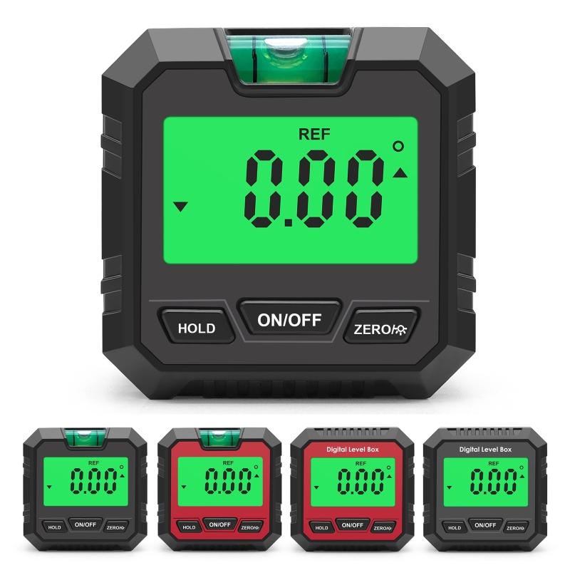 Digital Angle Finder Compact LCD Display Digital Angle Gauge & Level Tool 4x90° 2x180° Essential Woodworking Electrical