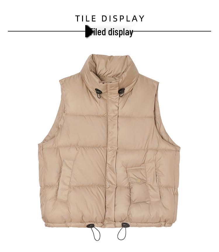 Women's Loose Sleeveless Down Cotton Padded Vest for Autumn and Winter