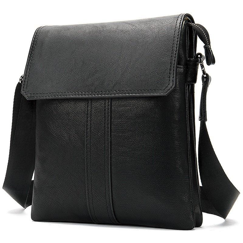 Real Cowhide Men s Bag Single Shoulder Crossbody Top Layer Korean Version Trendy Mailman Genuine Leather