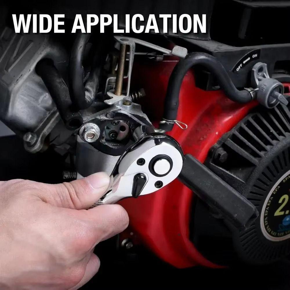 Reversible Mini Ratchet Wrench Quick-Release Quick Socket Ratchet  Professional Use