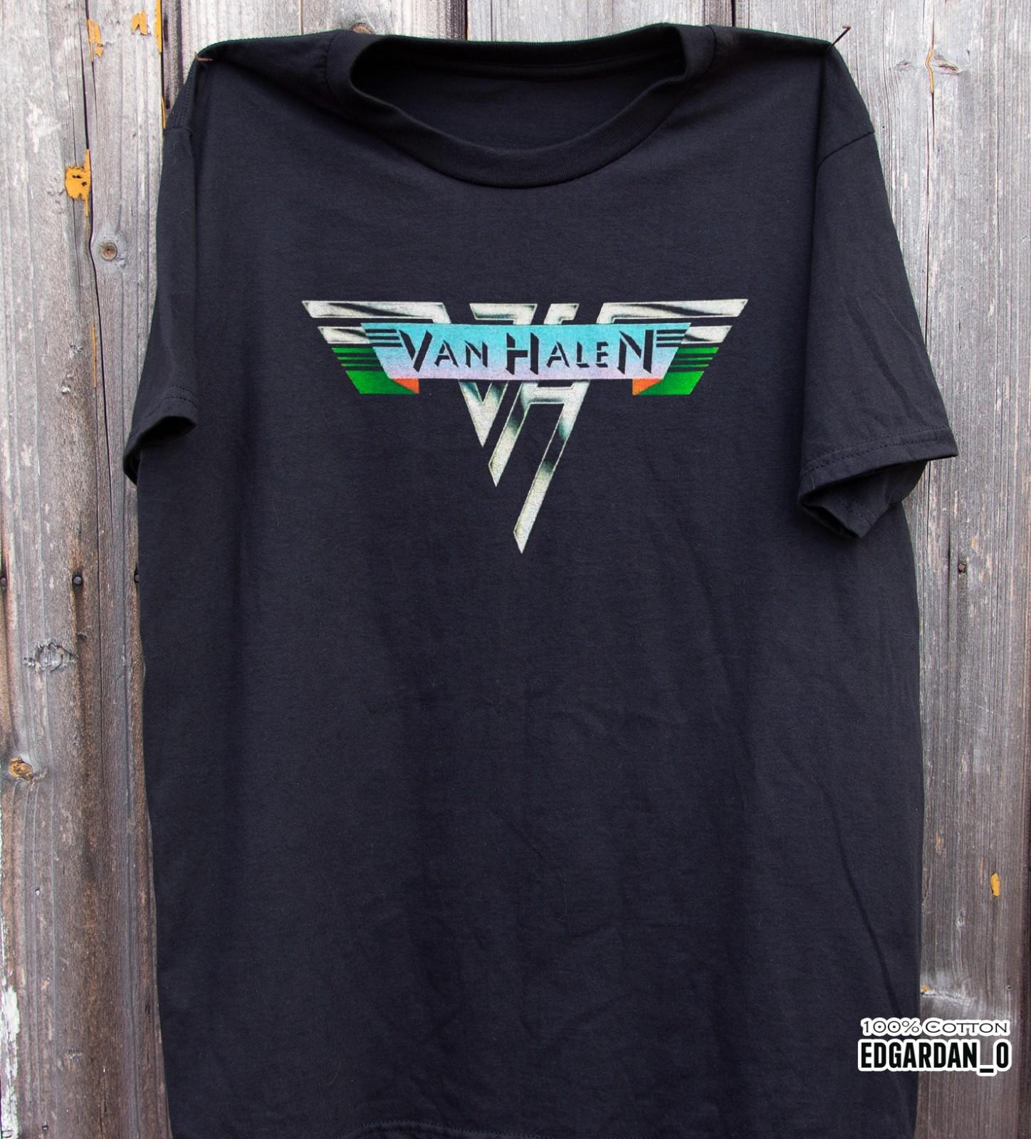 Van Halen Classic Logo Heavy Cotton Black Unisex T-shirt Size S-5XL L