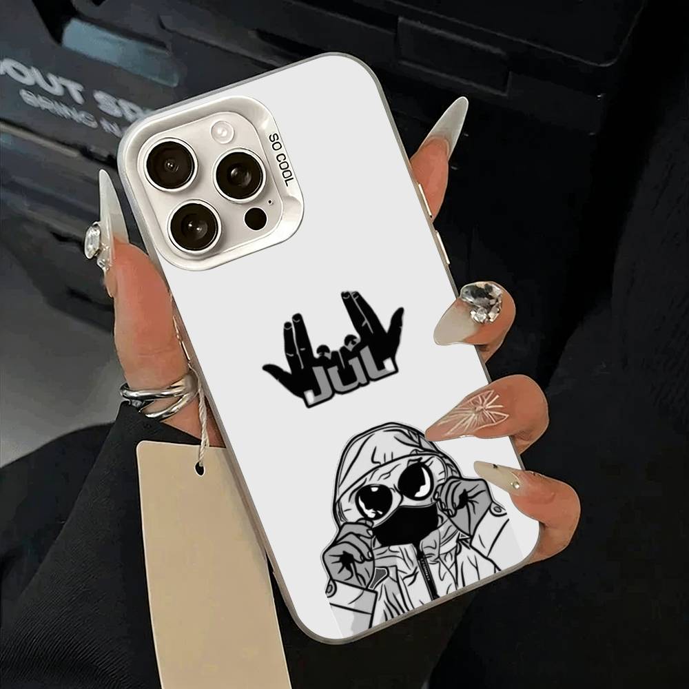 Rap Noun-J-Julien -Mari- Jul Phone Case For iPhone 11 12 13 14 15 16Pro Max Plus white Sliver Phone Cover