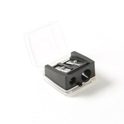 Sacapuntas de Maquillaje de Doble Agujero con Tapa para Delineador de Labios, Delineador de Ojos y Herramientas para Cejas