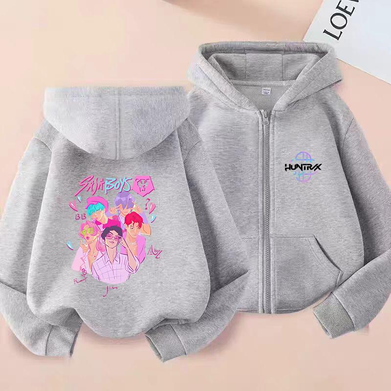 Охотники на демонов K-pop Фильм Толстовка на молнии Модная куртка оверсайз Толстовка на молнии Уличная одежда 100