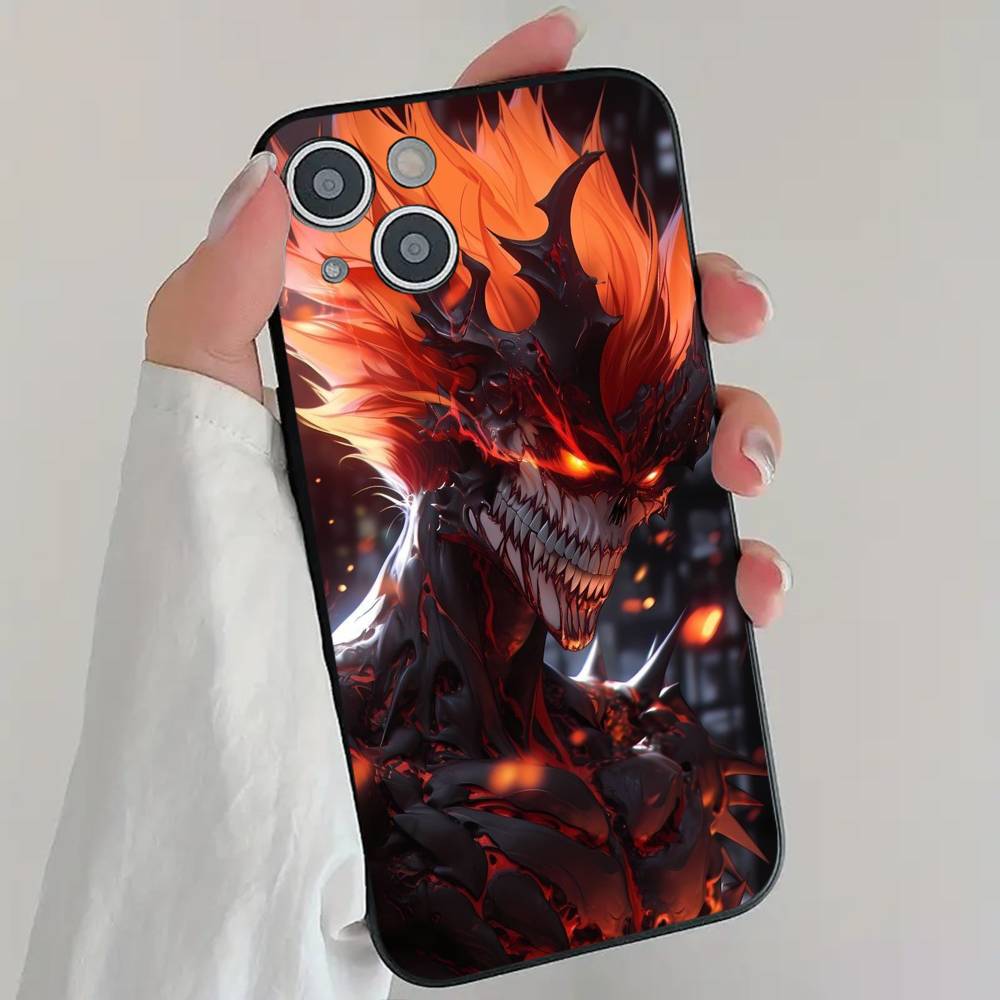 Anime B-Bleach Phone Case Cool Black Silicone Soft For IPhone 16 15 14 13 12 11 X XR Plus Pro Max Plus