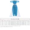 [Dressy Daisy] Toddler Girl Princess Jasmine Costume Cosplay Kids Skirt Aladdin Dress Halloween Costume Blue Size 5-6 Years 115