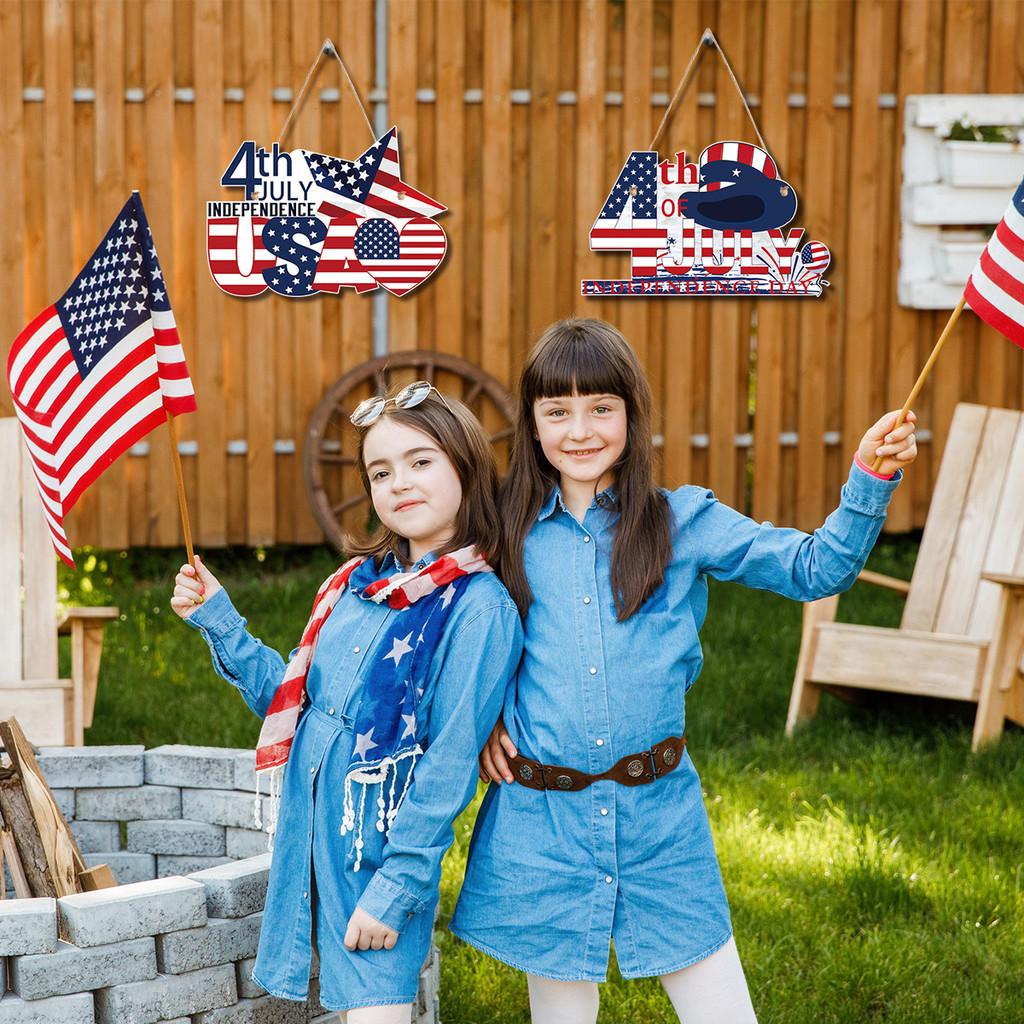 Theme Independence Day Paper Decoration Door Hanging Party Pendant Scene