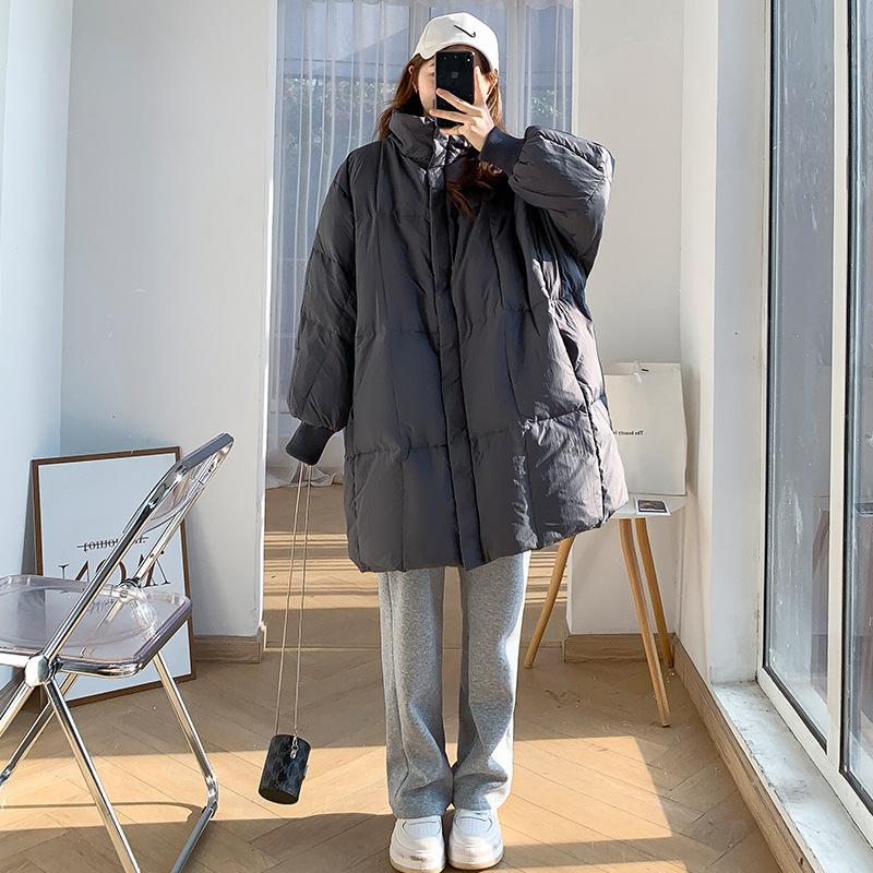 New down padded clothes women's winter long padded jackets loose over the knee padded jackets trendy