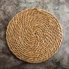 Natural Woven Placemat Handmade Straw Japanese Pot Mats Heat Resistant Non-Slip Coasters for Dining Table Reusable Table Mats for Home Kitchen