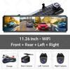 4K Dash Cam 4-Channel Record 1080P ADAS BSD Car DVR WIFI APP Rear View Mirror Auto Video Recorder Camera Ultra HD 24H Parking