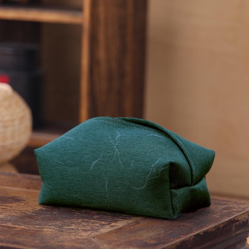 Chinese Style Jacquard Fabric Tissue Box Cover - Elegant Pull-out Design for Desktop and Tea Rooms