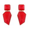 European and American Exaggerated Simple Fashion Alloy Geometric Color Resin Earrings Temperament Versatile Women's Earrings