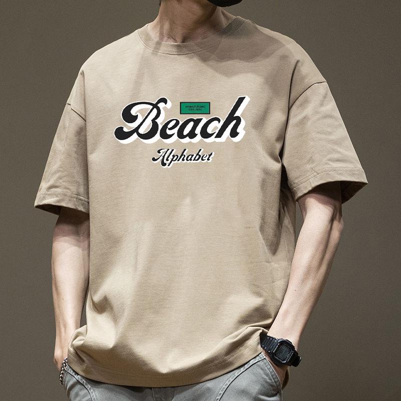 Cotton Short Sleeved T-shirt for Men 2025 New Summer Cool Men's Clothing Quick Drying Clothes Loose Men's T-shirt