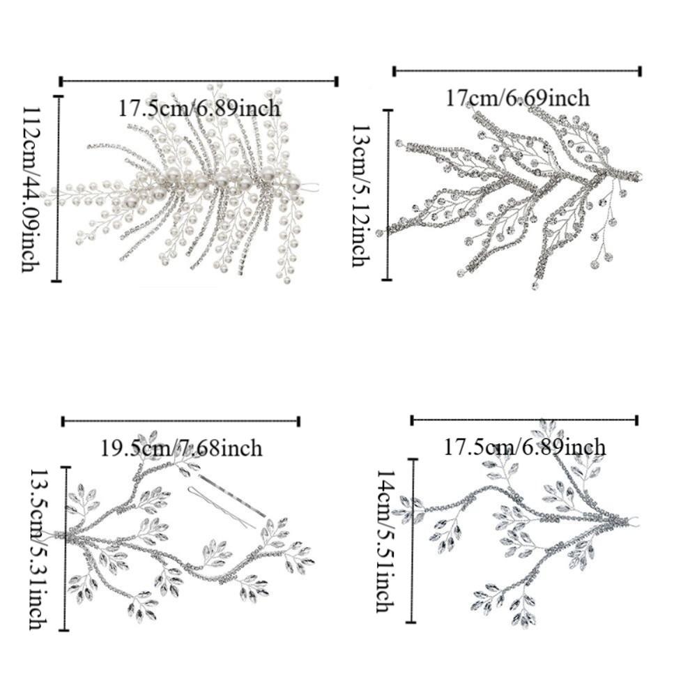 Crystal Bride Hairpin Branches Shape Wedding Headdress Fairy Bridal Hair Clip Hair Accessories