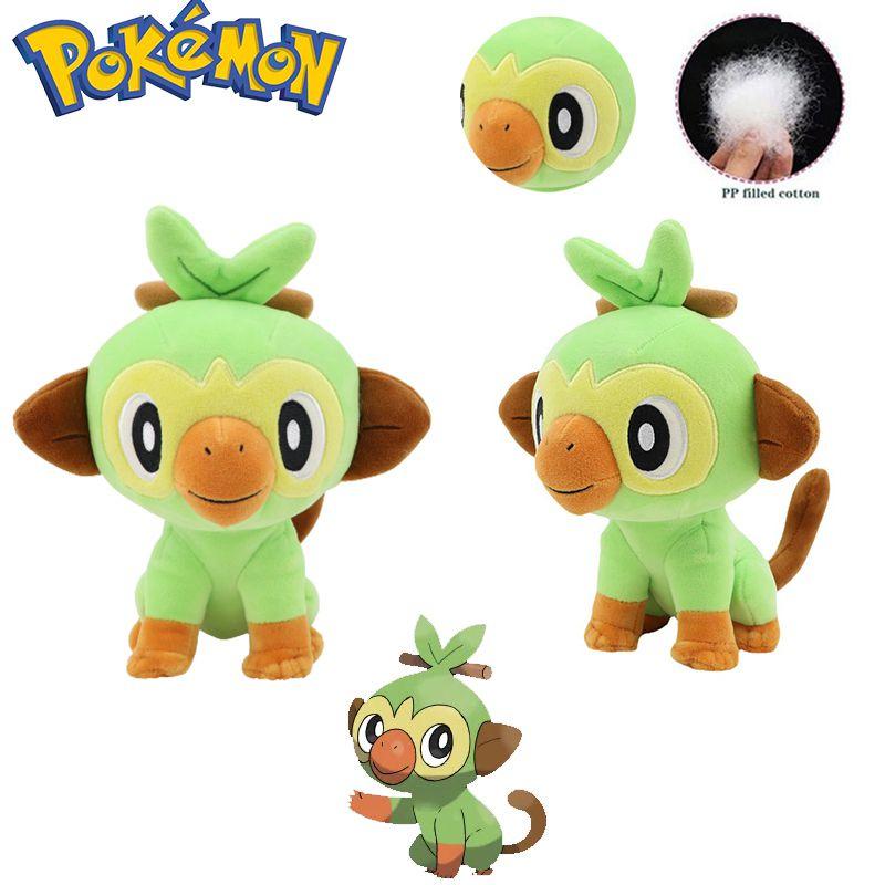 Adorable 7.8in Pokemon Grookey Plush Toy Soft Stuffed Monkey Doll