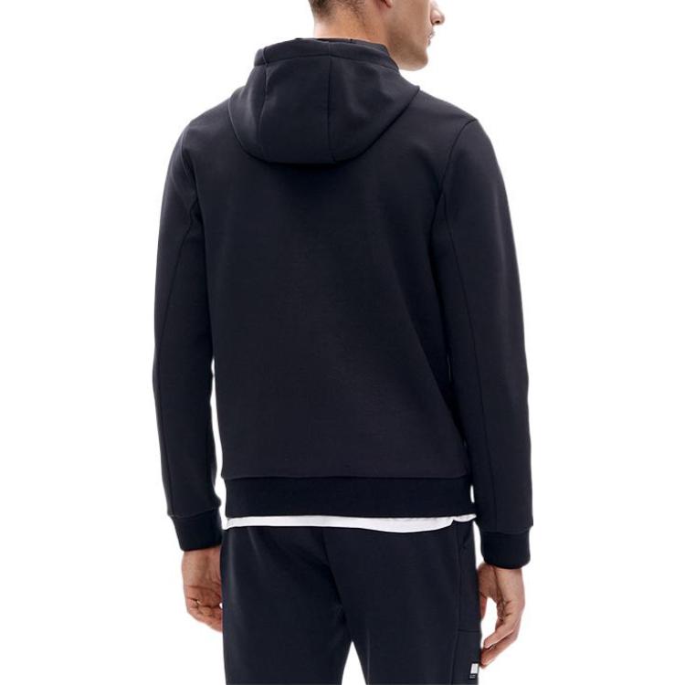 Fila Athletics Basic Logo Casual Sports Knit Hoodie Men Hoodies Deep-Black A11M231211F-BK