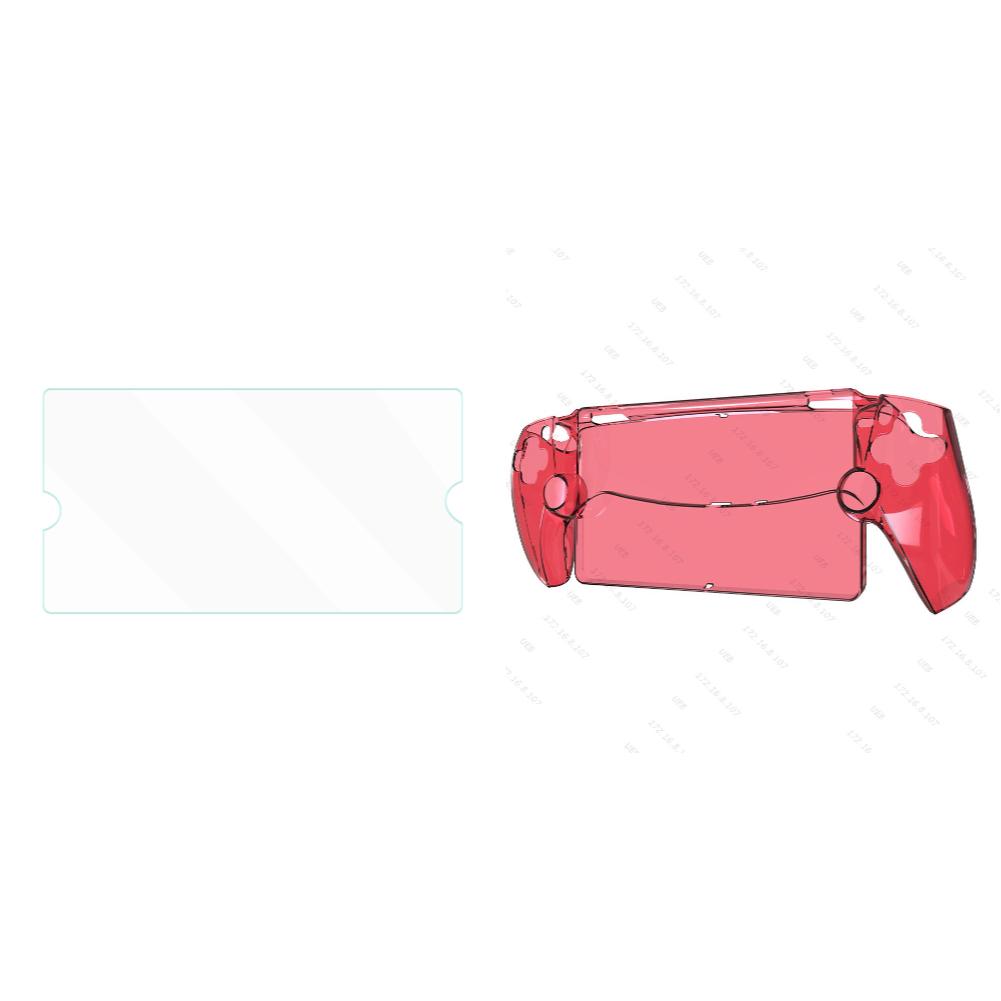 For PS5 Portal Transparent Protector Case With Tempered Glass Film Storage Hand Bag With Screen Protector For PlayStation Portal