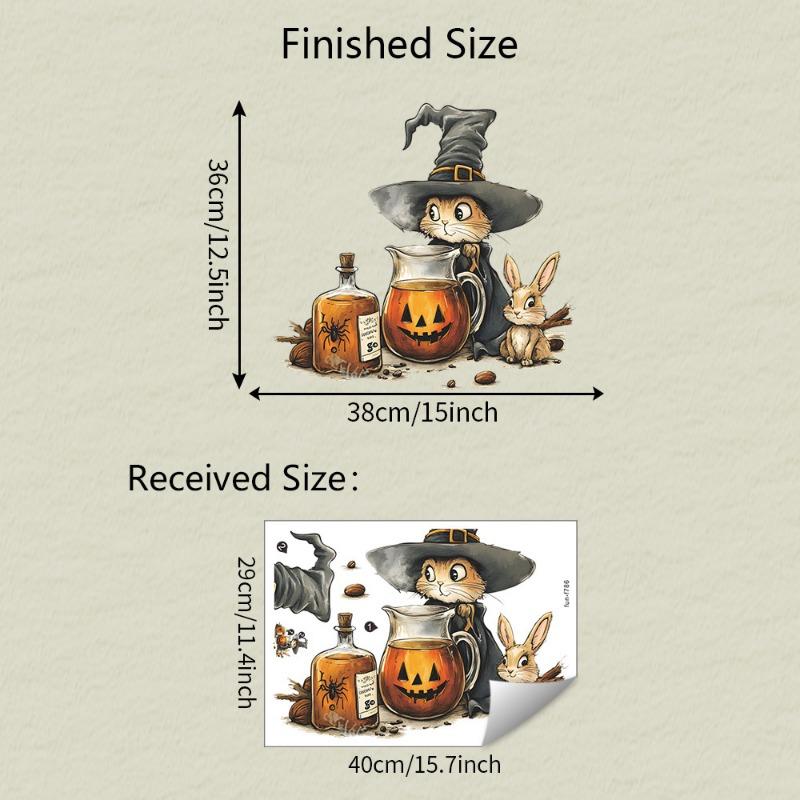 Halloween Tegneserie Kanin Trylleeliksir Soverom Stue Hjem Bakgrunn Forskjønnelse og Dekorasjon Veggklistremerker