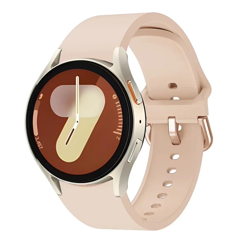 Oryginalny Silikonowy Pasek Do Samsung Galaxy Watch 7/6/5/4 44mm 40mm 5 Pro Sportowa Bransoleta Galaxy Watch 6 4 Classic 47mm 43mm Pasek