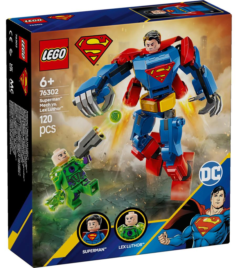 LEGO Super Heroes Superman vs. Hračka Lex Luthor, Dárek k narozeninám, Vzdělávací stavebnice, Figurky, Hračky pro kluky a holky ve věku 6, 7, 8 a 9 let, 76302