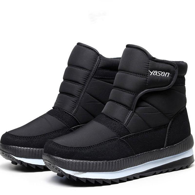 

Зимние мягкие ботинки для снега, женские высокие хлопковые ботинки, обувь для мам, водонепроницаемые короткие ботинки, женская обувь 36 красный