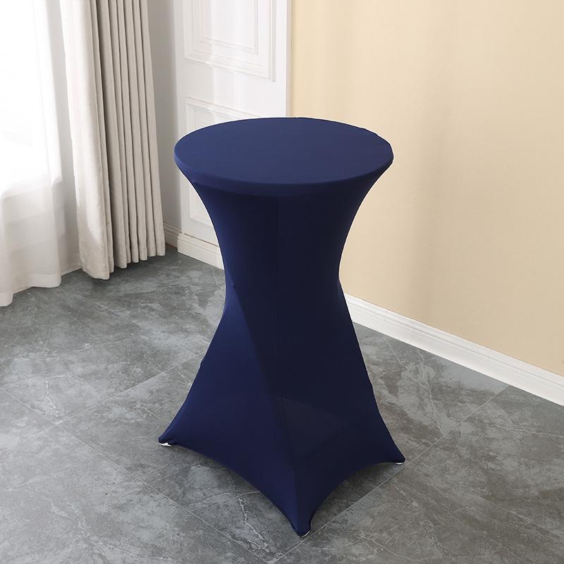 High-End Elastic Table Cover for Banquets & Weddings - Round Cocktail and Bar Skirt