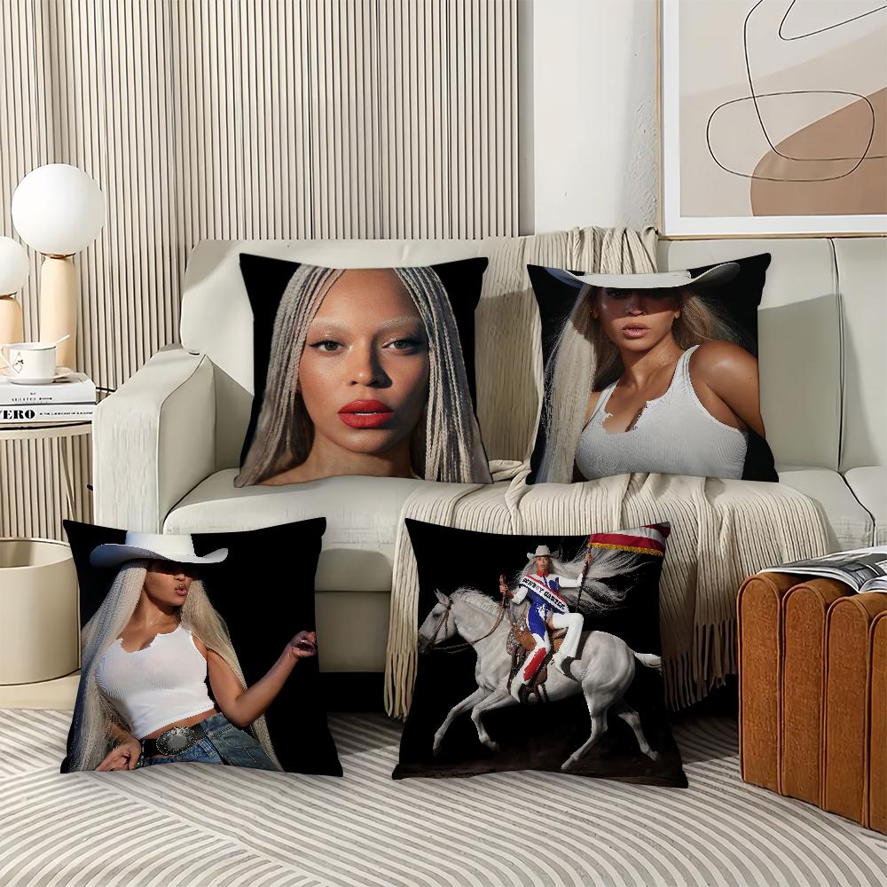 Singer Beyonce Cowboy Pillow Case Office Cushions Suitable For Sofa Car Bedroom Decorative Cushion Cover